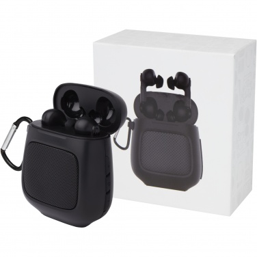 Logo trade promotional merchandise photo of: Remix auto pair True Wireless earbuds and speaker