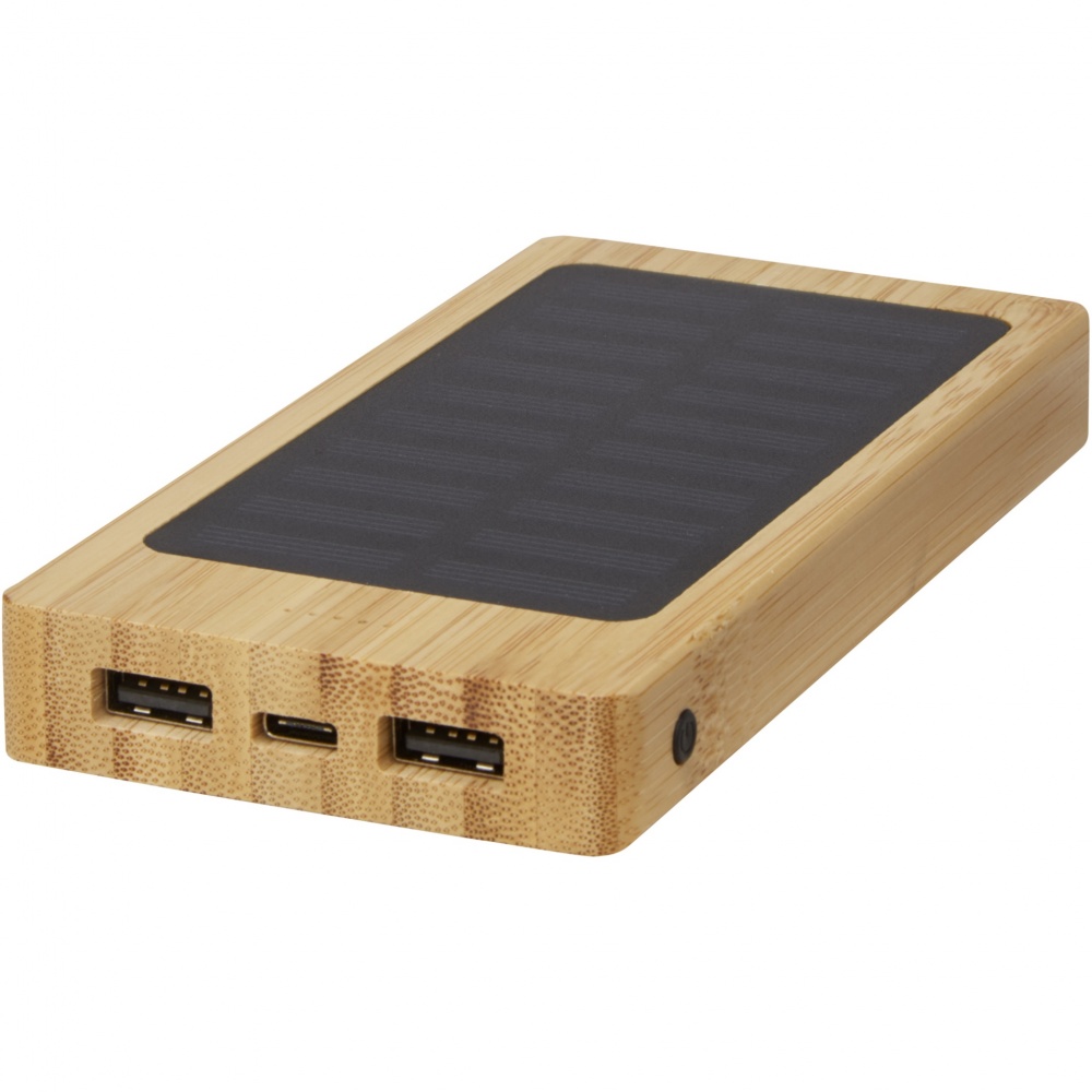 Logotrade business gifts photo of: Alata 8000 mAh bamboo solar power bank