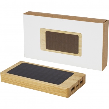 Logo trade promotional merchandise photo of: Alata 8000 mAh bamboo solar power bank