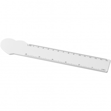 Logo trade promotional gifts image of: Tait 15 cm heart-shaped recycled plastic ruler