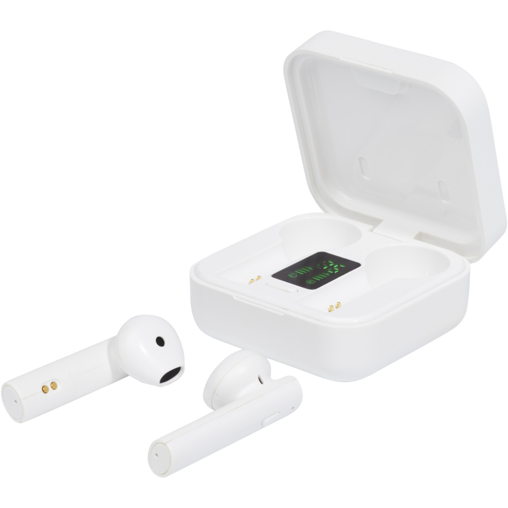 Logotrade promotional giveaway image of: Tayo solar charging TWS earbuds 