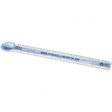 Logo trade business gifts image of: Tait 30cm circle-shaped recycled plastic ruler