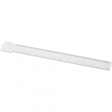 Logotrade promotional products photo of: Tait 30cm house-shaped recycled plastic ruler