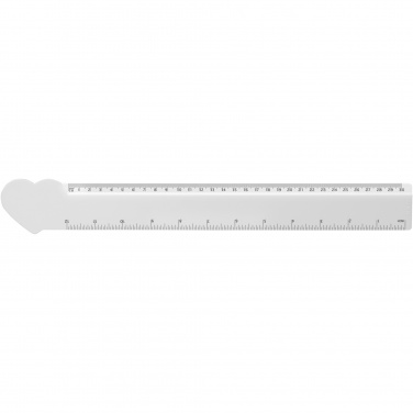 Logotrade corporate gift image of: Tait 30cm heart-shaped recycled plastic ruler