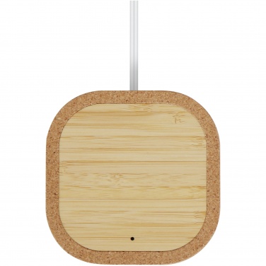 Logo trade corporate gift photo of: Cerris 15W cork wireless charging pad