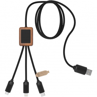 Logo trade corporate gift photo of: SCX.design C29 3-in-1 bamboo cable