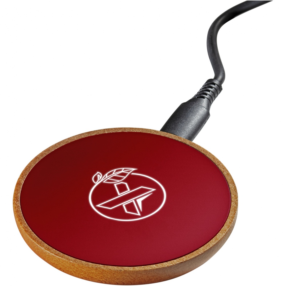 Logotrade promotional merchandise picture of: SCX.design W13 10W wooden wireless charging station
