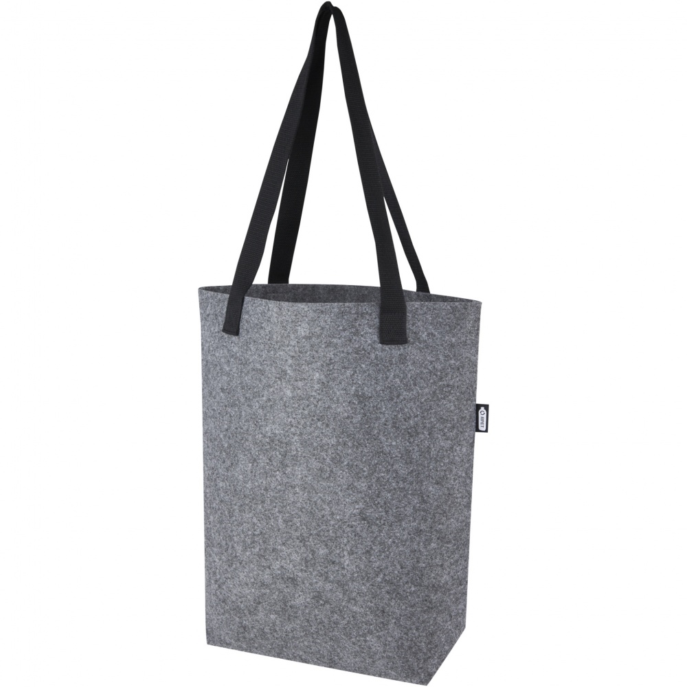 Logo trade promotional gifts picture of: Felta GRS recycled felt tote bag with wide bottom 12L