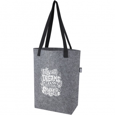 Logo trade promotional gift photo of: Felta GRS recycled felt tote bag with wide bottom 12L