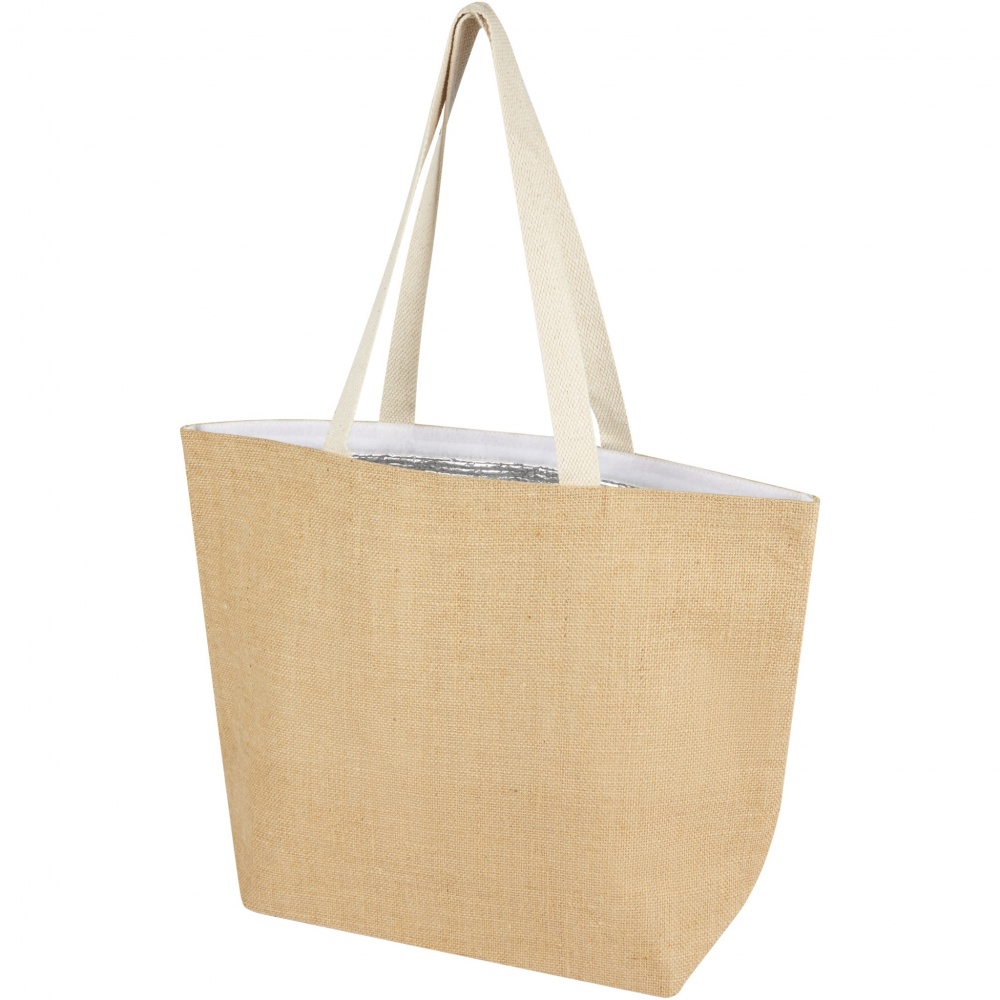 Logotrade promotional gift picture of: Juta 300 g/m² jute cooler tote bag 12L