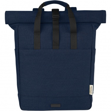 Logotrade promotional giveaway image of: Joey 15” GRS recycled canvas rolltop laptop backpack 15L