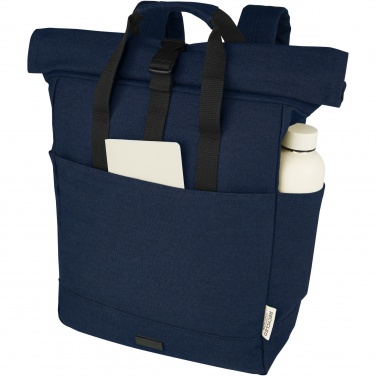 Logotrade corporate gifts photo of: Joey 15” GRS recycled canvas rolltop laptop backpack 15L