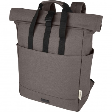 Logotrade corporate gifts photo of: Joey 15” GRS recycled canvas rolltop laptop backpack 15L