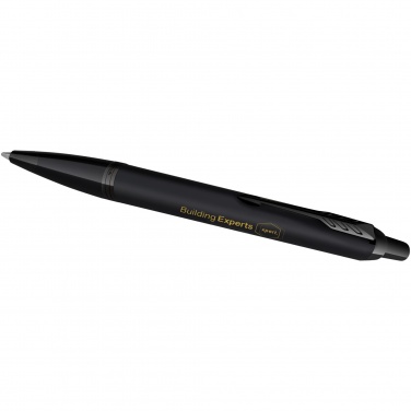 Logotrade promotional gift picture of: Parker IM achromatic ballpoint and rollerball pen set with gift box