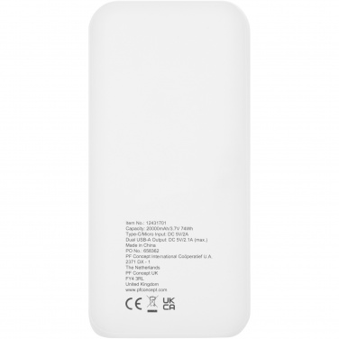 Logo trade promotional merchandise picture of: Electro 20.000 mAh recycled plastic power bank 