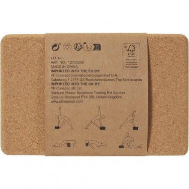 Logo trade promotional item photo of: Trikona cork yoga brick