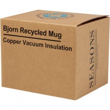 Logo trade promotional item photo of: Bjorn 360 ml RCS certified recycled stainless steel mug with copper vacuum insulation