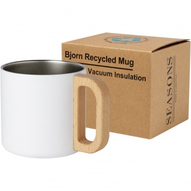 Logotrade promotional gift image of: Bjorn 360 ml RCS certified recycled stainless steel mug with copper vacuum insulation