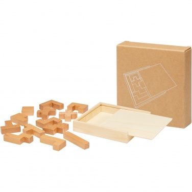 Logo trade promotional merchandise image of: Bark wooden puzzle