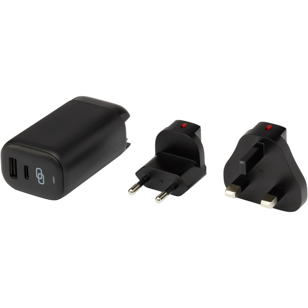 Logo trade promotional gift photo of: ADAPT 25W recycled plastic PD travel charger