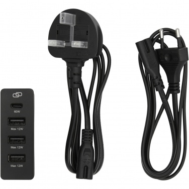 Logo trade promotional product photo of: ADAPT 72W recycled plastic PD power station