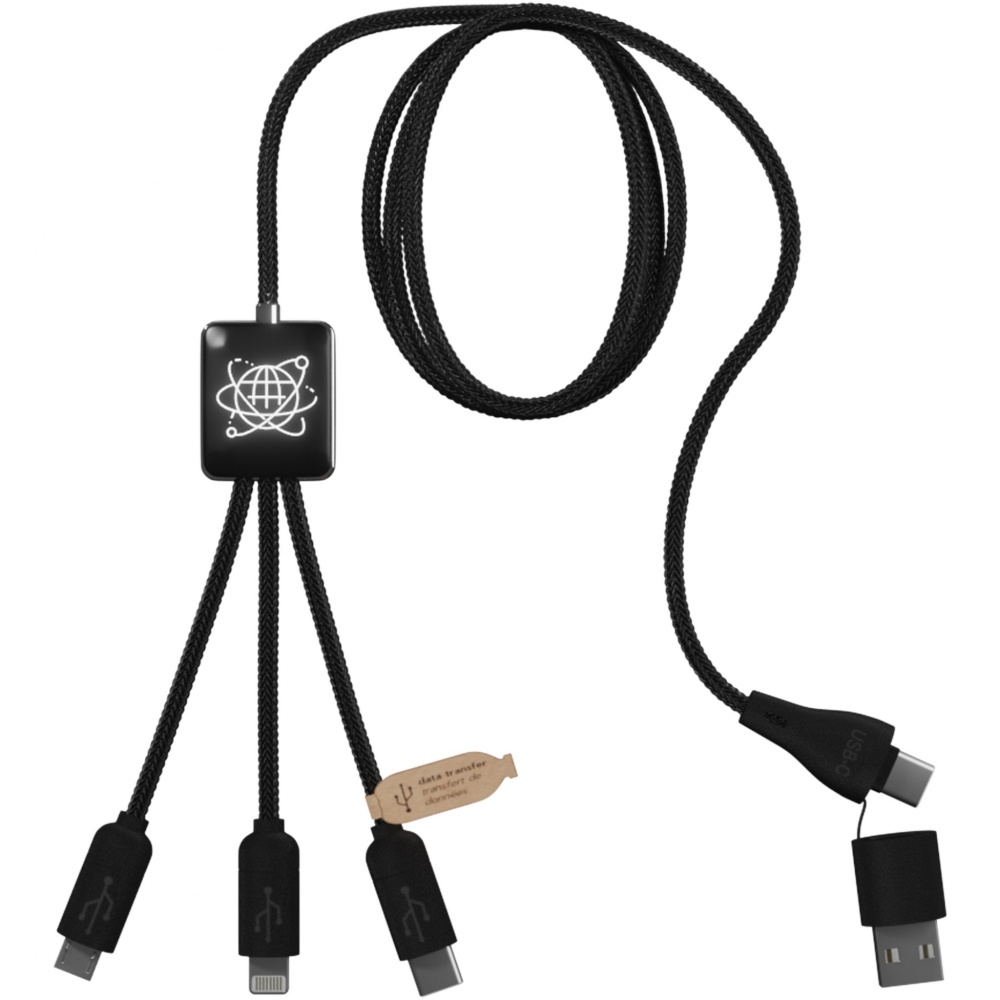 Logo trade promotional gifts picture of: SCX.design C45 5-in-1 rPET charging cable with data transfer