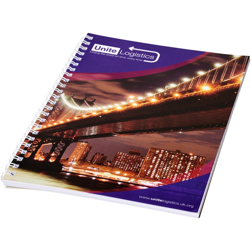 Logotrade promotional item image of: Desk-Mate® A4 spiral notebook with printed back cover