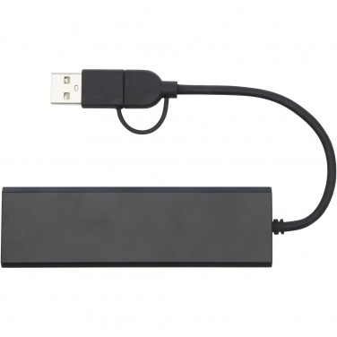 Logotrade promotional item image of: Rise RCS recycled aluminium USB 2.0 hub