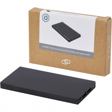 Logotrade corporate gift image of: Connect 5000 mAh recycled aluminium power bank 