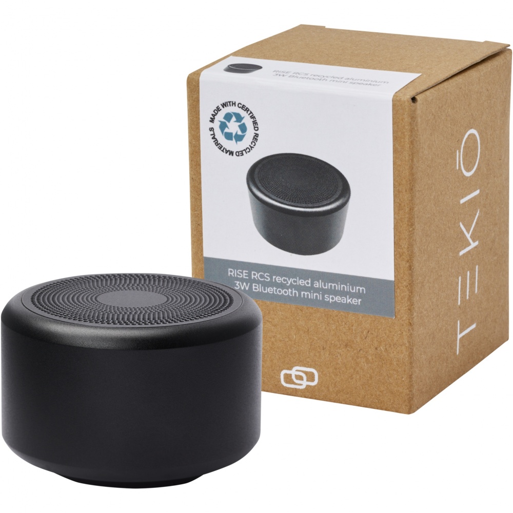 Logotrade promotional gift picture of: Rise 3W RCS recycled aluminium Bluetooth® mini speaker 