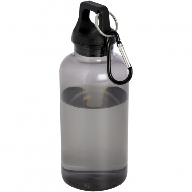 Logo trade promotional giveaway photo of: Oregon 400 ml RCS certified recycled plastic water bottle with carabiner