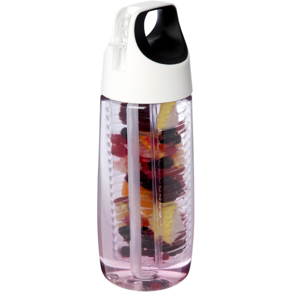 Logotrade promotional item picture of: HydroFruit 700 ml recycled plastic sport bottle with flip lid and infuser