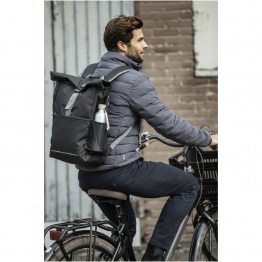 Logo trade advertising products picture of: Aqua 15" GRS recycled water resistant roll-top bike bag 20L