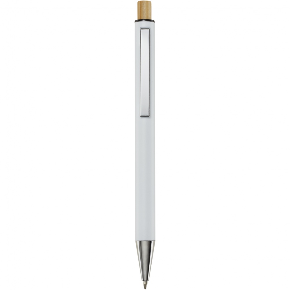Logo trade promotional giveaways picture of: Cyrus recycled aluminium ballpoint pen (blue ink)