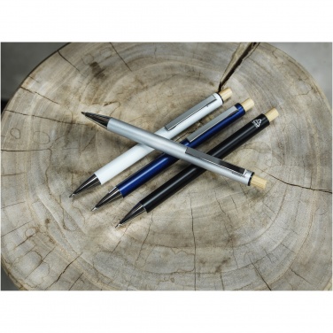 Logo trade business gifts image of: Cyrus recycled aluminium ballpoint pen (blue ink)