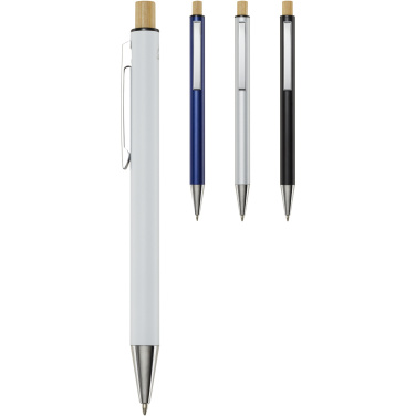 Logotrade promotional product image of: Cyrus recycled aluminium ballpoint pen (black ink)