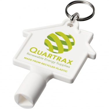 Logotrade corporate gift image of: Maximilian house-shaped recycled utility key keychain