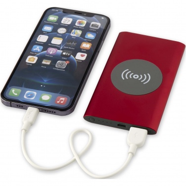 Logotrade promotional products photo of: Juice 4000 mAh Type-C recycled aluminium wireless power bank 