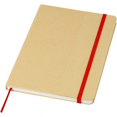 Logo trade promotional merchandise image of: Nelida A5 recycled cardboard hard cover notebook