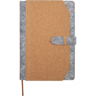 Logotrade advertising products photo of: Viviana A5 recycled felt and cork notebook