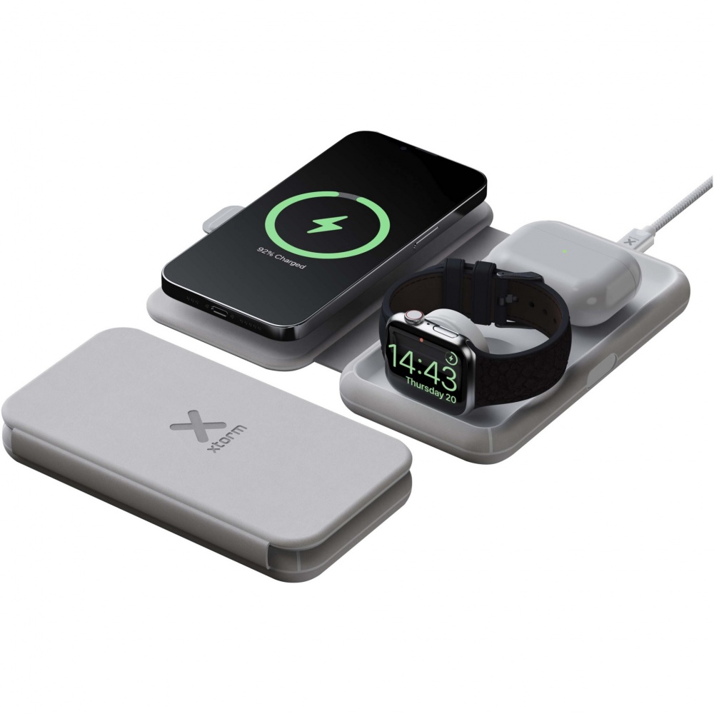 Logotrade corporate gift picture of: Xtorm XWF31 15W foldable 3-in-1 wireless travel charger
