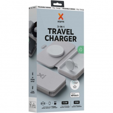 Logotrade promotional products photo of: Xtorm XWF31 15W foldable 3-in-1 wireless travel charger