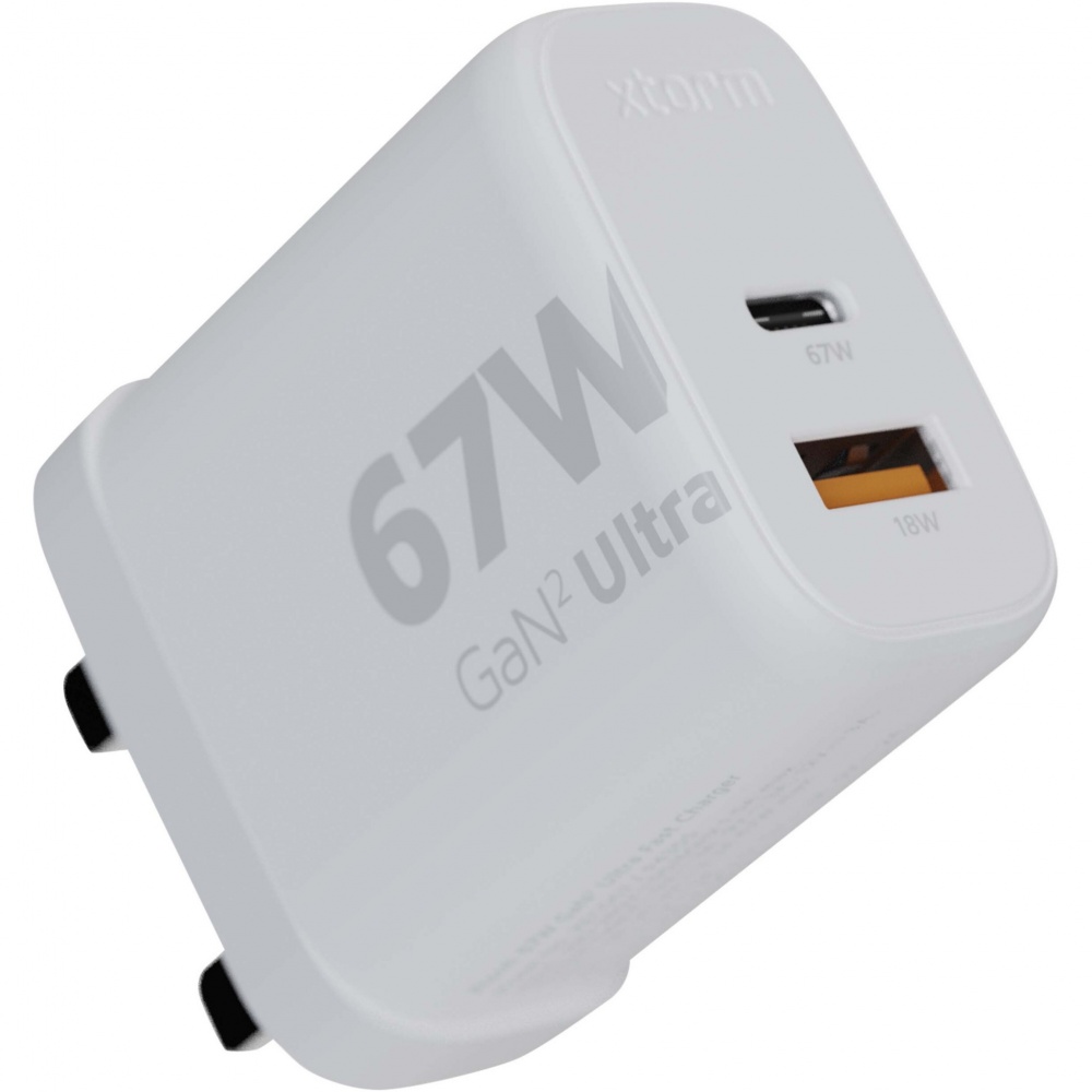 Logo trade corporate gift photo of: Xtorm XEC067G GaN² Ultra 67W wall charger - UK plug