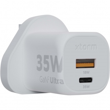 Logotrade promotional products photo of: Xtorm XEC035 GaN² Ultra 35W wall charger - UK plug