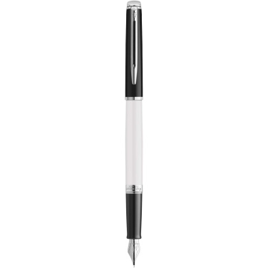 Logotrade promotional gift picture of: Hemisphere colour blocking fountain pen with palladium trim