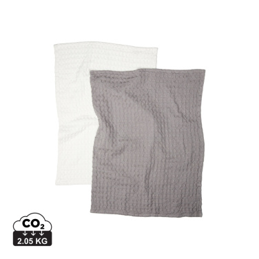 Logo trade promotional merchandise photo of: VINGA Cromer waffle kitchen towel, 2 pcs