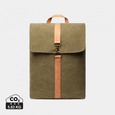 Logo trade promotional merchandise image of: VINGA Bosler backpack GRS recycled canvas