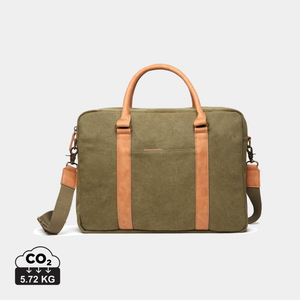 Logo trade promotional products image of: VINGA Bosler RCS recycled canvas computer bag