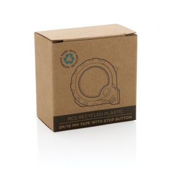 Logo trade advertising products picture of: RCS recycled plastic 3M/16 mm tape with stop button