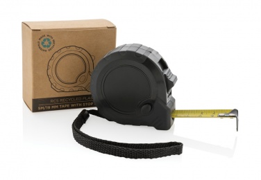 Logo trade corporate gifts image of: RCS recycled plastic 5M/19 mm tape with stop button